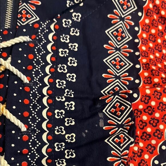 Vintage Juniors Of San Francisco Bohemian Front Lace Design Print Dress - Picture 10 of 14